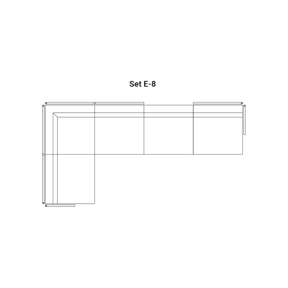 Modulär trädgårdssoffa tillverkad i Italien - Rubik Viadurini