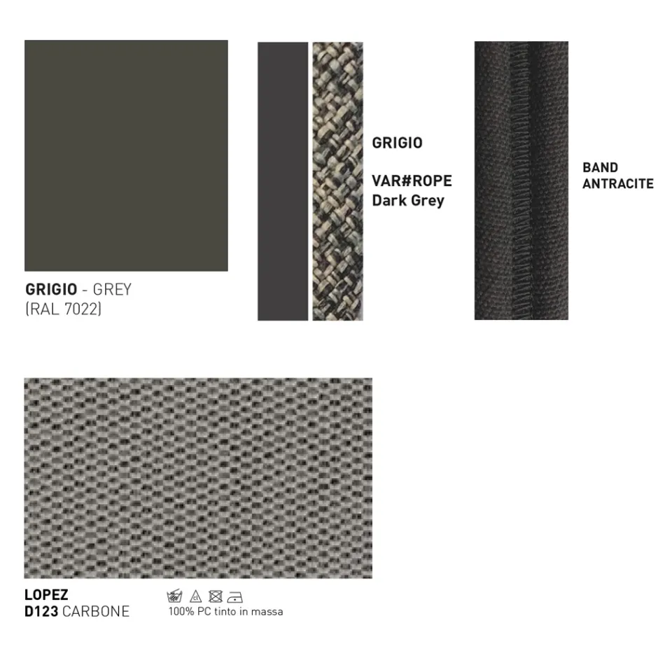 Trädgårdssoffa i aluminium tillverkad i Italien - Emmacross från Varaschin Viadurini