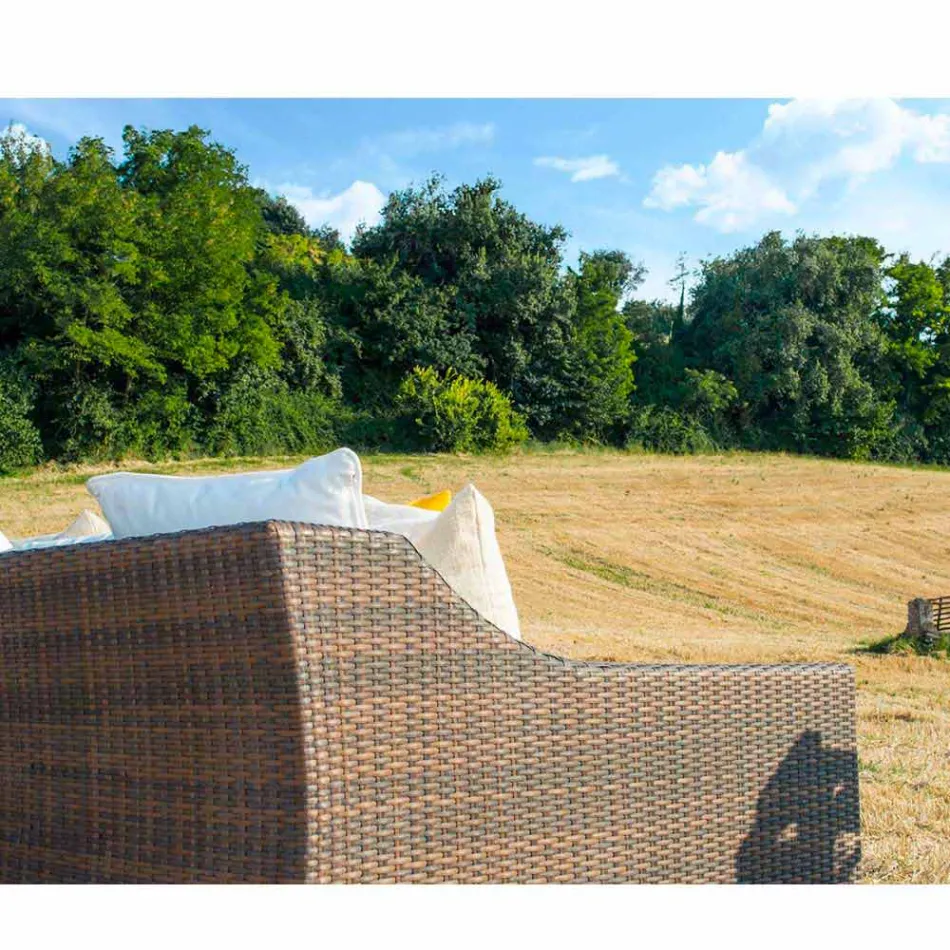 Soffa handvävda trädgård Joe Coffee polyeten Viadurini