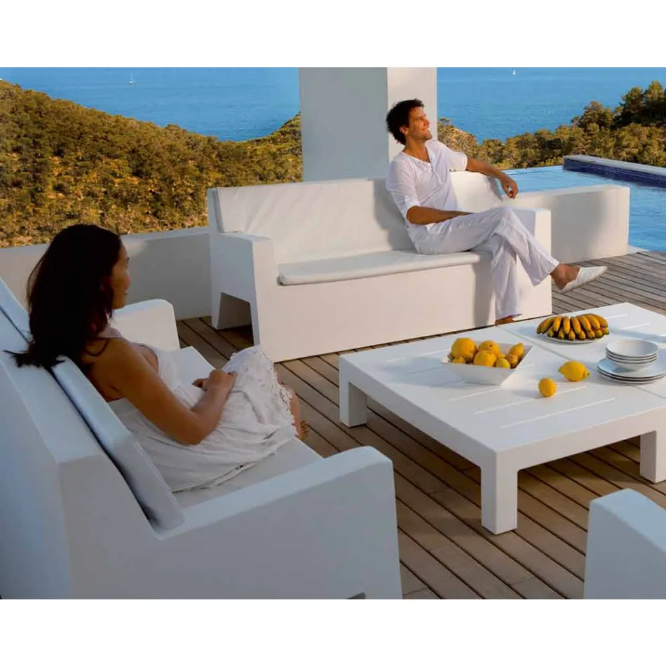 Jut av Vondom trädgårdssofa, i polyetenharts, design Viadurini