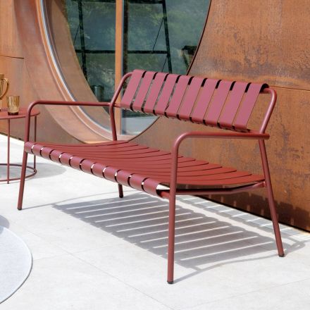 Trädgårdssoffa tillverkad helt i aluminium - Resplendent Viadurini