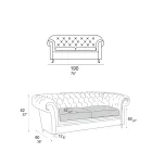 Inomhussoffa med träfötter och metallhjul Tillverkad i Italien - Giocoso Viadurini