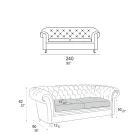 Inomhussoffa med träfötter och metallhjul Tillverkad i Italien - Giocoso Viadurini