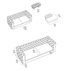 Inomhussoffa med fällbart nackstöd Tillverkad i Italien - lös Viadurini