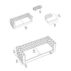 Inomhussoffa med fällbart nackstöd Tillverkad i Italien - lös Viadurini