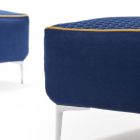 4-sits modulär vardagsrumssoffa i blått tyg Tillverkad i Italien - Mykonos Viadurini