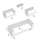 Vardagsrumssoffa med fällbart nackstöd Tillverkad i Italien - Utsläppt Viadurini