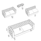 Vardagsrumssoffa med fällbart nackstöd Tillverkad i Italien - Utsläppt Viadurini
