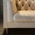 Vardagsrumssoffa med trästruktur och fötter Tillverkad i Italien - Comico Viadurini