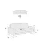 Vardagsrumssoffa med slädfötter i kromad metall - Exklusivt Viadurini