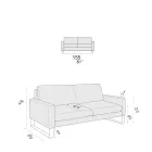 Vardagsrumssoffa med slädfötter i kromad metall - Exklusivt Viadurini