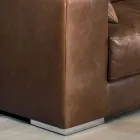 Vardagsrumssoffa i trä, polyuretan och metall Tillverkad i Italien - Glittrande Viadurini