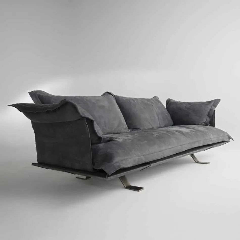 Modern soffa konstruktion Shita hud, 170, 220 eller 250 cm Viadurini