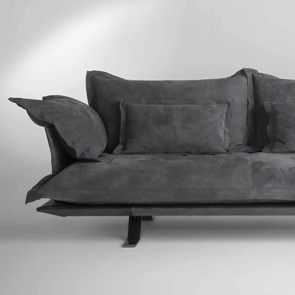 Modern soffa konstruktion Shita hud, 170, 220 eller 250 cm Viadurini