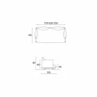 Modern soffa konstruktion Shita hud, 170, 220 eller 250 cm Viadurini
