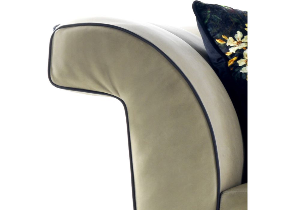 Design 3-sitsad stoppad soffa av Grilli Shell handgjord i Italien Viadurini