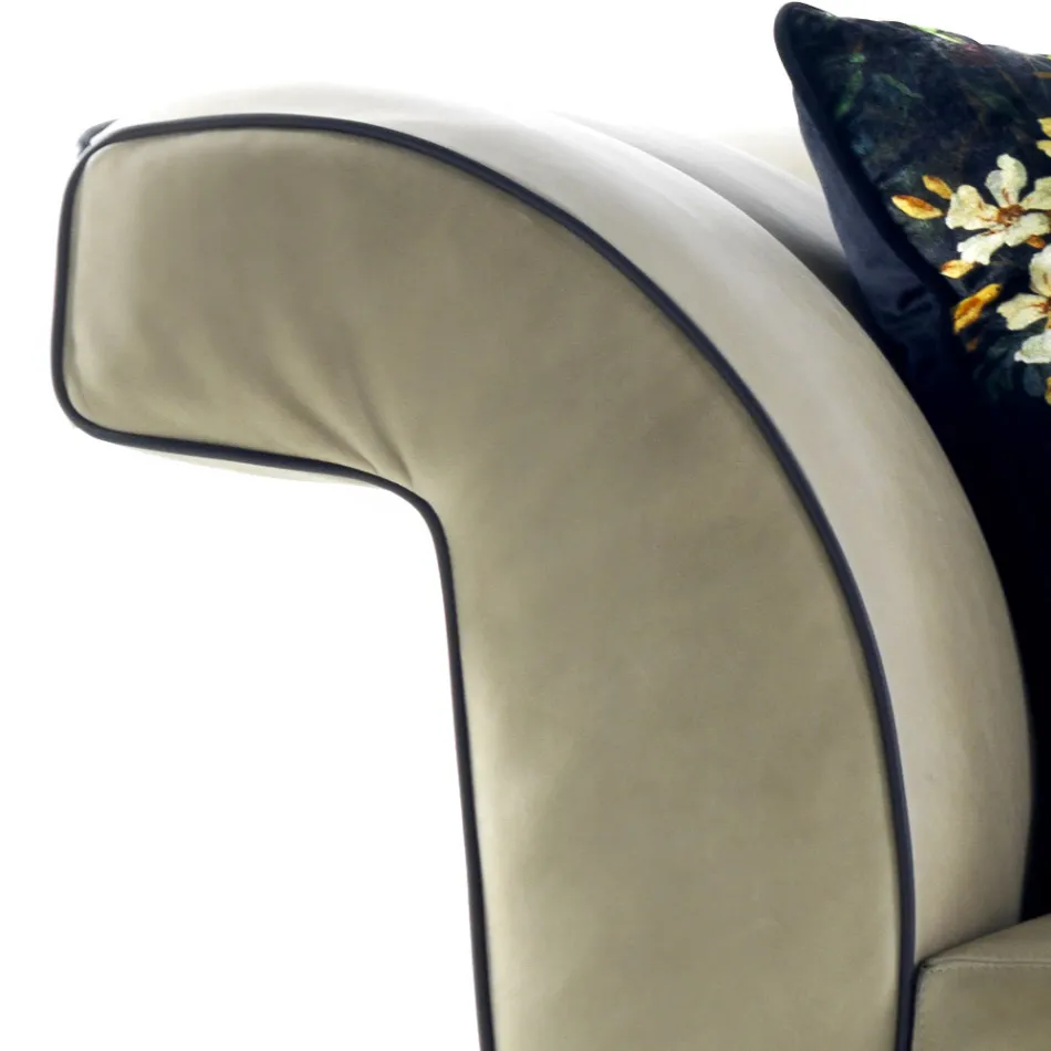 Design 3-sitsad stoppad soffa av Grilli Shell handgjord i Italien Viadurini