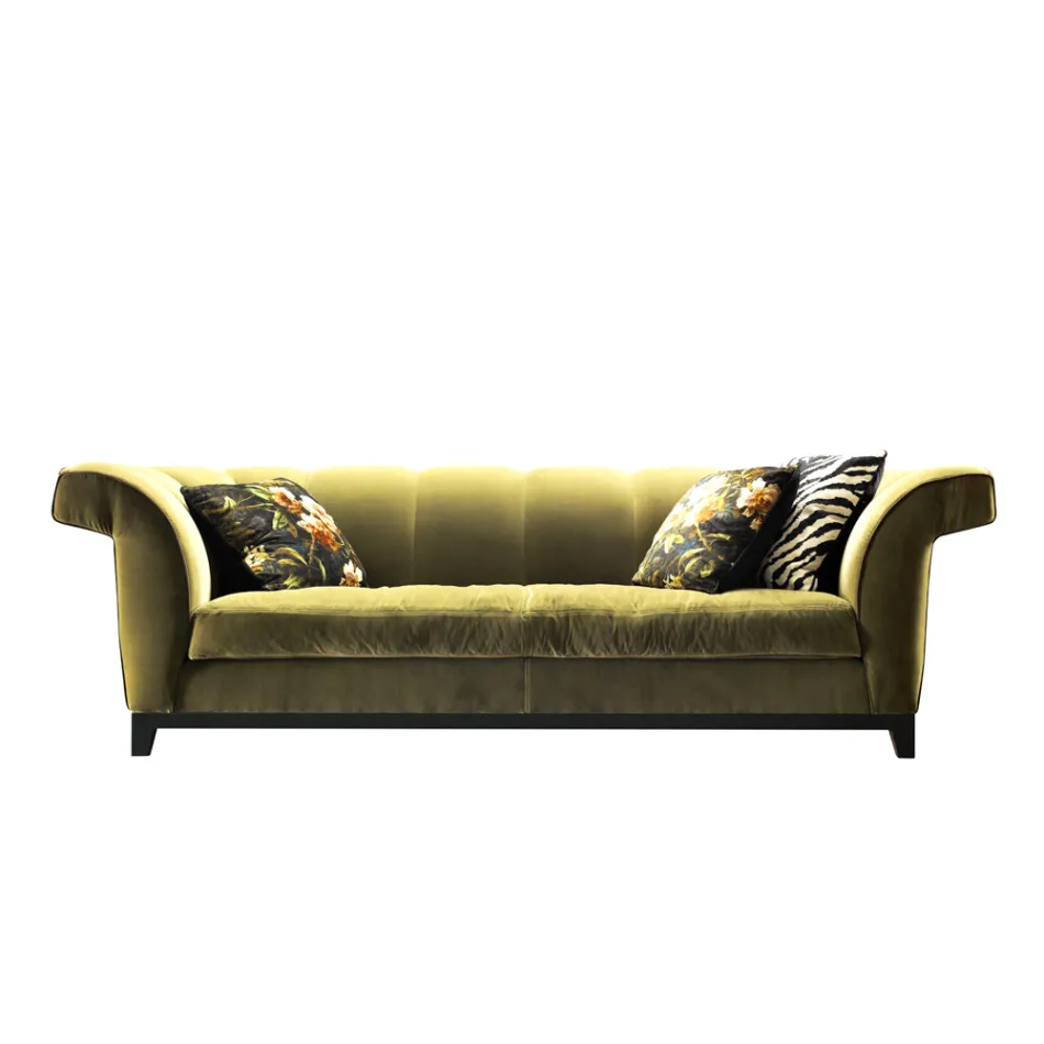 Design 3-sitsad stoppad soffa av Grilli Shell handgjord i Italien Viadurini