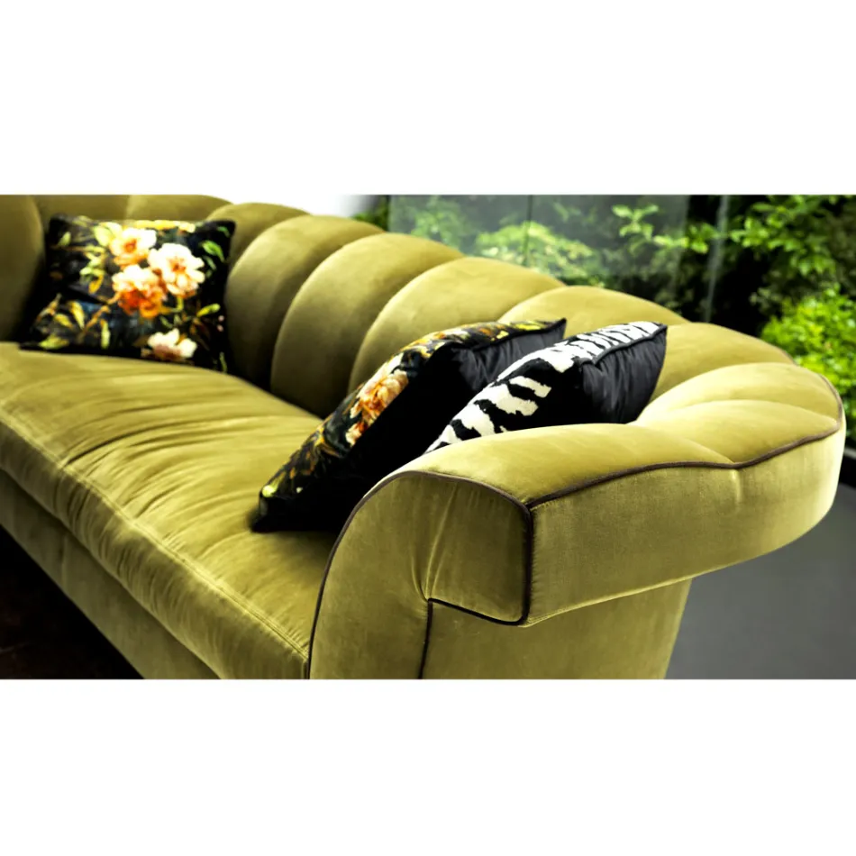 Design 3-sitsad stoppad soffa av Grilli Shell handgjord i Italien Viadurini