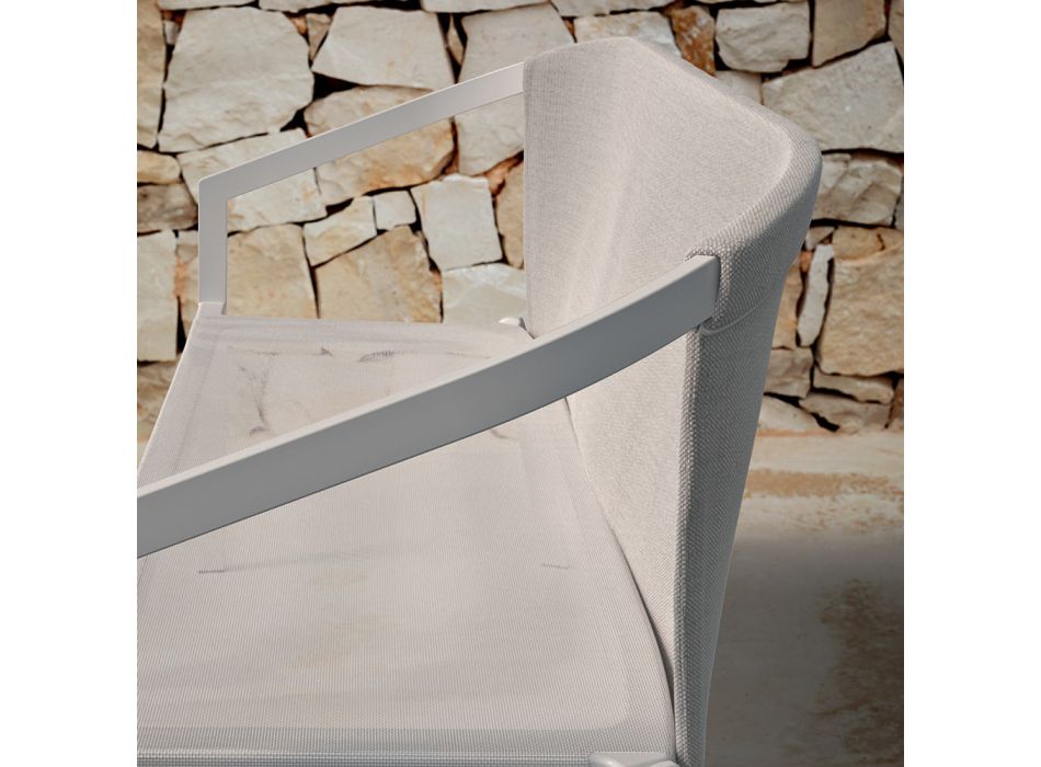 2-sits utomhussoffa med aluminiumstruktur Tillverkad i Italien - Zaika Viadurini