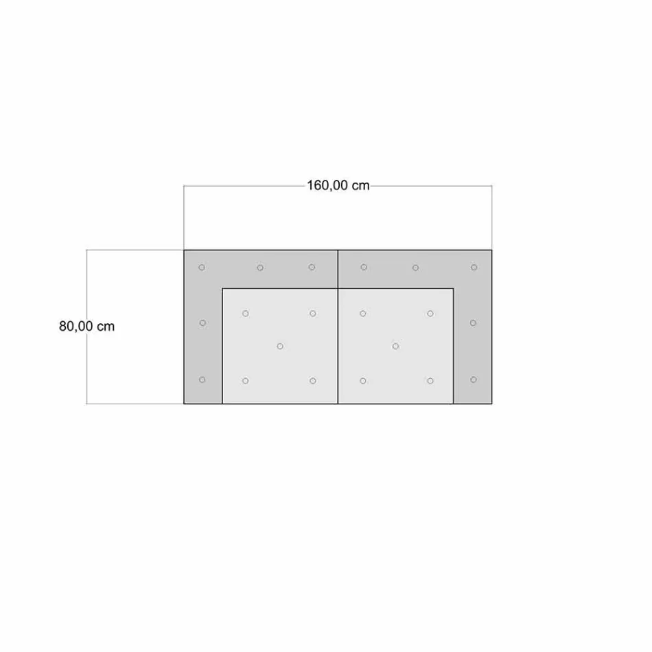 Vadderad tvåsits etnisk soffa i lapptyg och träfiber Viadurini