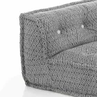 Vadderad tvåsitsig etnisk soffa i lapptyg och träfiber Viadurini