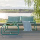 Metallsoffa för den moderna trädgården Hög kvalitet tillverkad i Italien - Karol Viadurini