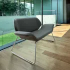 Gjord i Italien Cesare läder imitation läder väntande soffa Viadurini