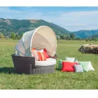 Soffa ö avkopplande trädgård med Hector gjorde vävning hand, modern design Viadurini