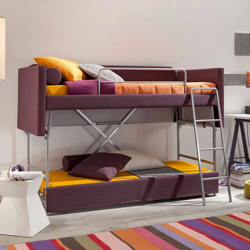 Design våningssäng soffa täckt i tillverkad i Italien tyg - Gretel Viadurini