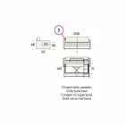 Design våningssäng soffa täckt i tillverkad i Italien tyg - Gretel Viadurini