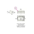 Modern bäddsoffa i brunt tyg Tillverkad i Italien - Pont Viadurini