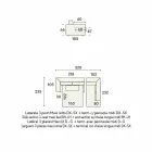 Design bäddsoffa i beige tyg tillverkad i Italien - Ortensia Viadurini