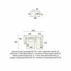 Design bäddsoffa i beige tyg tillverkad i Italien - Ortensia Viadurini