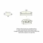 Enkel bäddsoffa med behållare täckt i tyg tillverkad i Italien - Kayla Viadurini