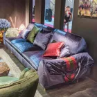 Soffa tyg med linjära dörr armstöd Axel föremål Viadurini