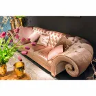 Linear soffa i tyg arbetade quiltad klassiska Baloo Viadurini