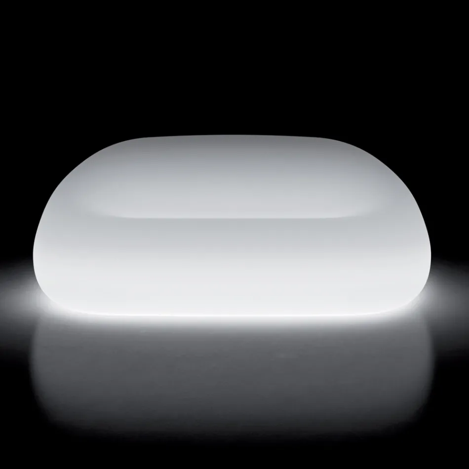 Utomhus ljus soffa med LED-ljus i polyeten Tillverkad i Italien - Ervin Viadurini