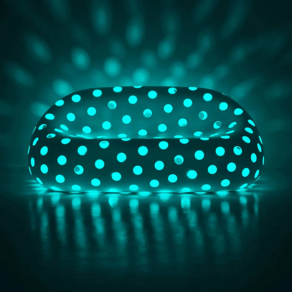 Självlysande utomhussoffa i polyeten med LED Made in Italy - Asso Viadurini