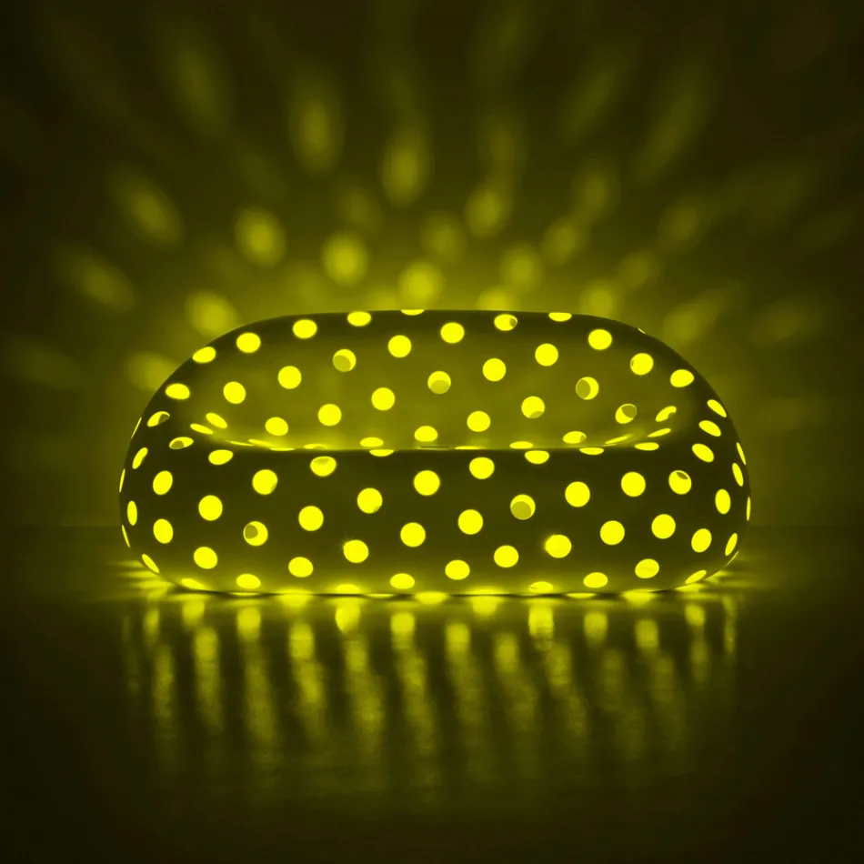 Självlysande utomhussoffa i polyeten med LED Made in Italy - Asso Viadurini