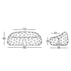 Självlysande utomhussoffa i polyeten med LED Made in Italy - Asso Viadurini
