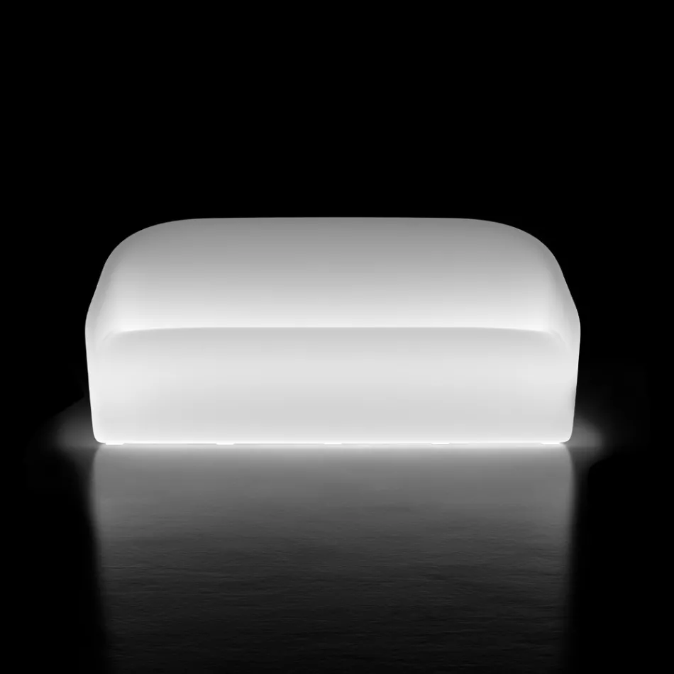 Ljus trädgårdssoffa i polyeten med LED tillverkad i Italien - juli Viadurini