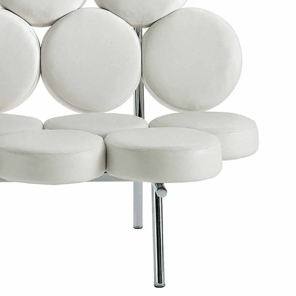 Modern lädersoffa med lyx tillverkad i Italien stålkonstruktion - Arthur Viadurini