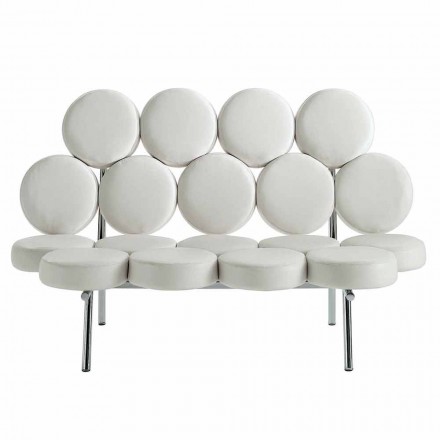 Modern lädersoffa med lyx tillverkad i Italien stålkonstruktion - Arthur Viadurini