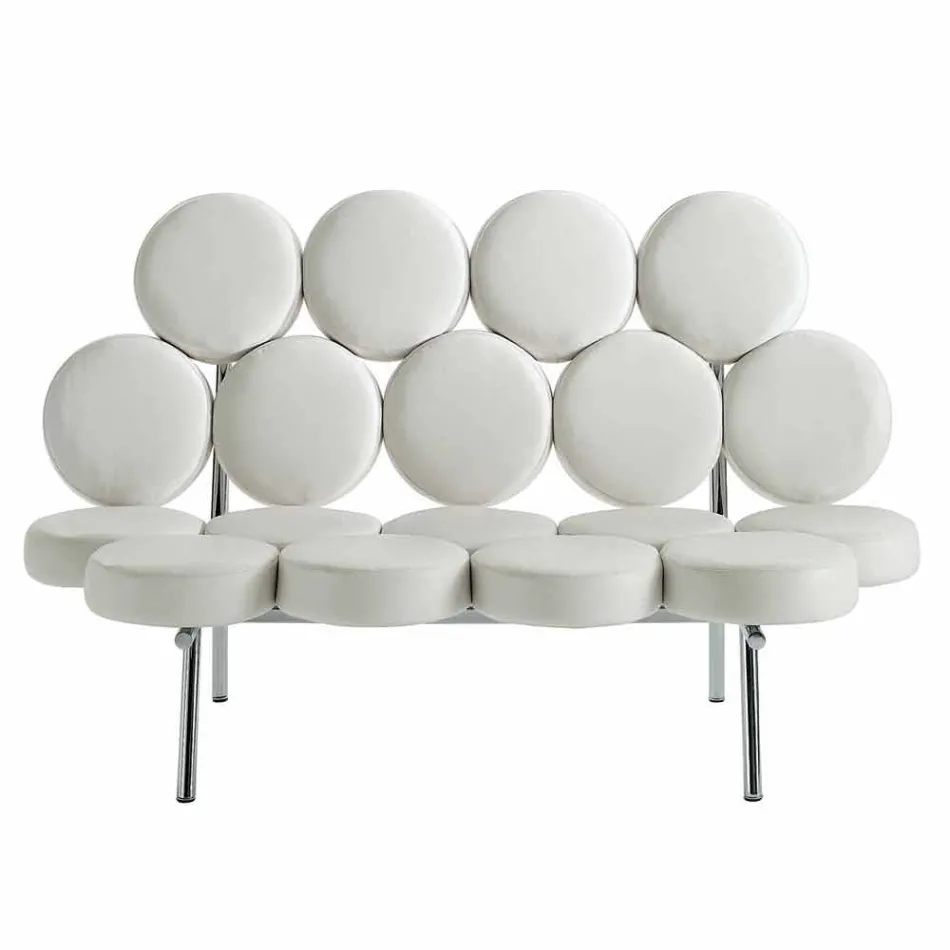 Modern lädersoffa med lyx tillverkad i Italien stålkonstruktion - Arthur Viadurini