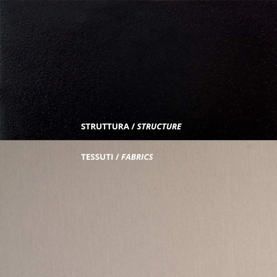 Utomhussoffa i stål Olika storlekar och kuddar Tillverkad i Italien - Arwen Viadurini