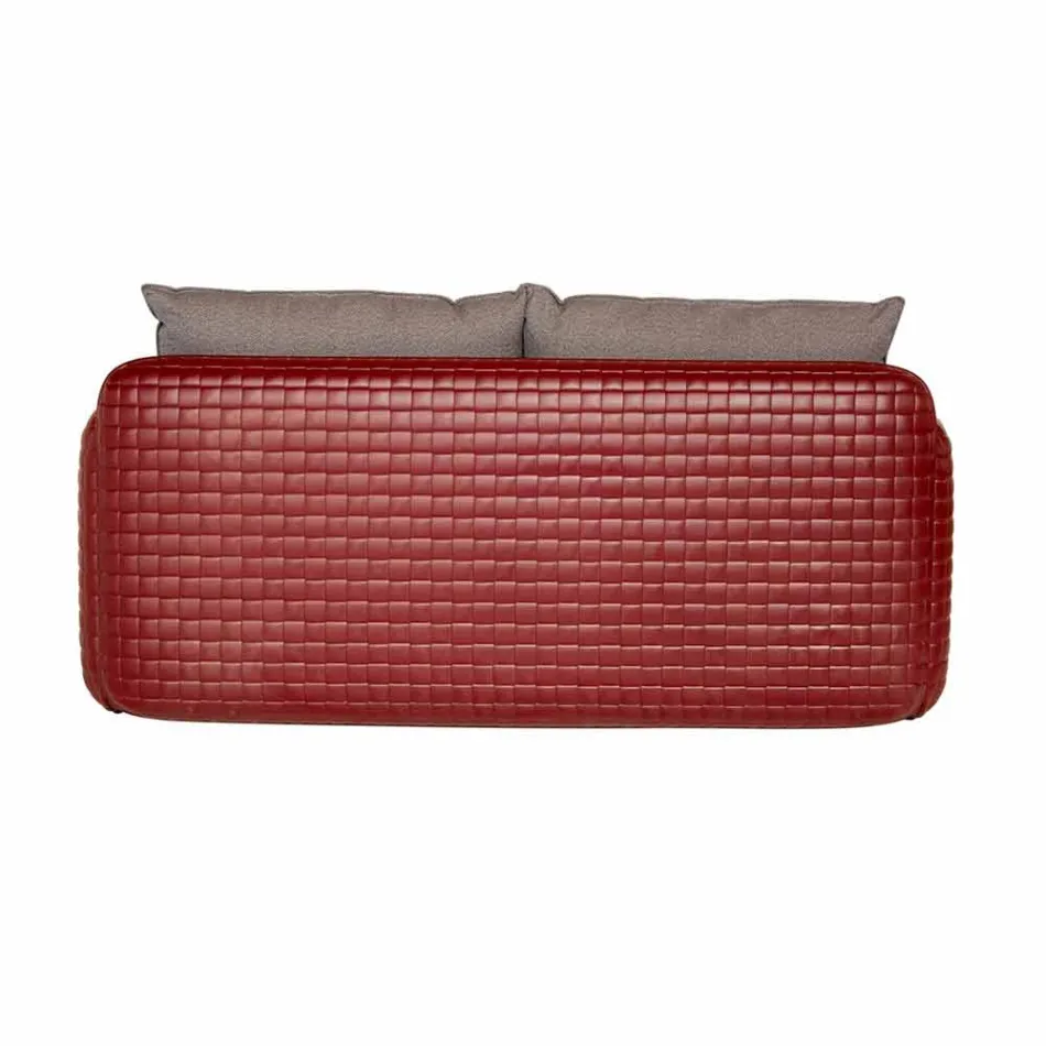 2-sits utesoffa i tyg eller läder - Mara by Slide Viadurini