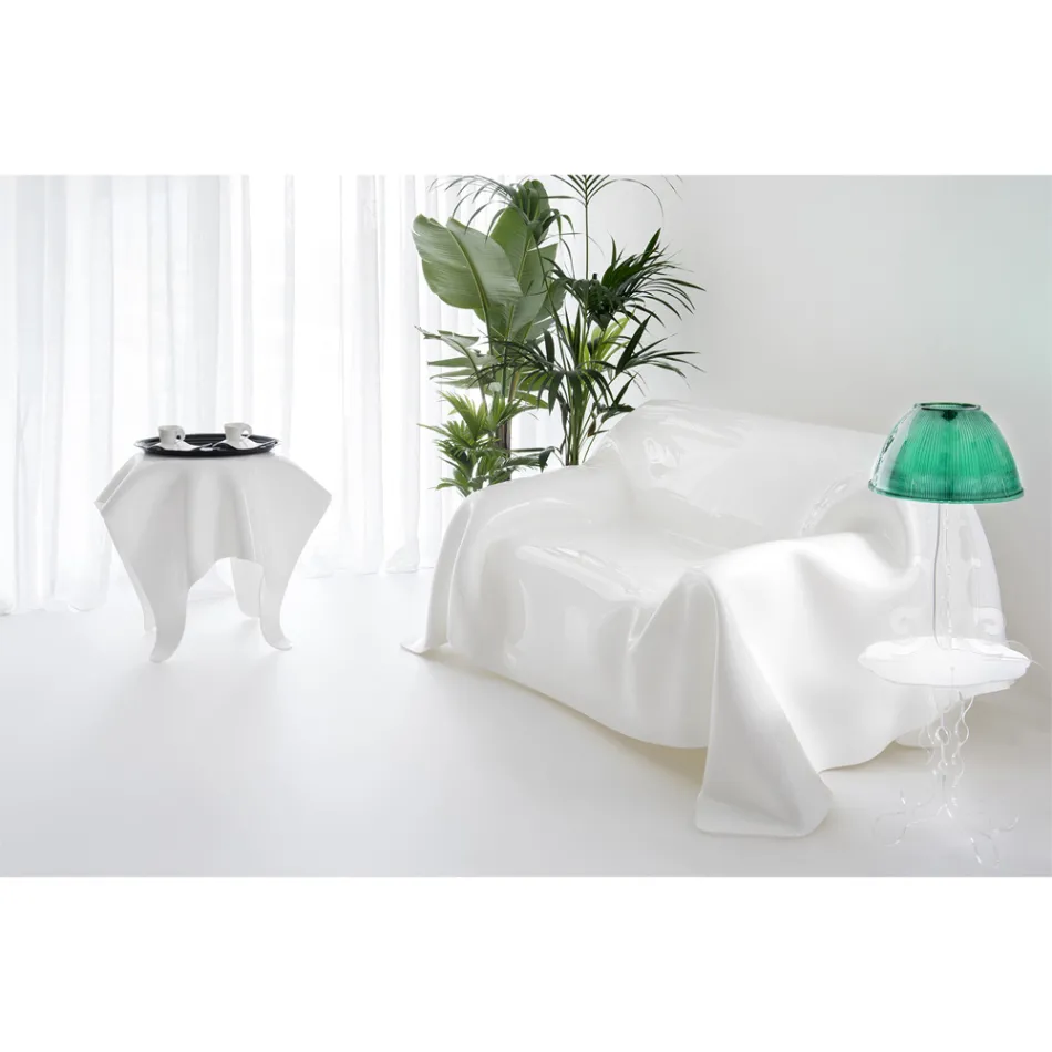 Vit eller flerfärgad soffa i plexiglas som kan återvinnas på insidan - Jolly Viadurini