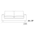 3-sits soffa i antracittyg Tillverkad i Italien - Normandie Viadurini