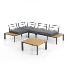 Soffa Konvertibel till schäslong med justerbart ryggstöd och soffbord - Finir Viadurini